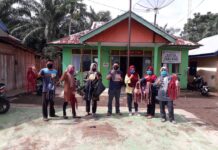 Cegah penularan Covid 19, Pemdes Taba Baru Bagikan Ribuan Masker Gratis