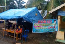 Benteng Zona Merah, Desa Komering Dirikan Posko Pencegahan Covid 19