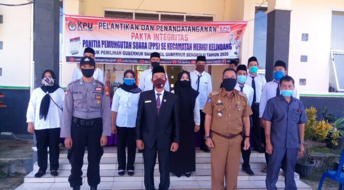 Pelantikan dan Penandatanganan Fakta Integritas PPS Se kecamatan Marigi Kelindang Bengkulu Tengah