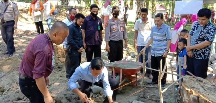 Sinergitas Polres MM, Kajari Dan PWI Bangun Rumah Ibu Nurhayati