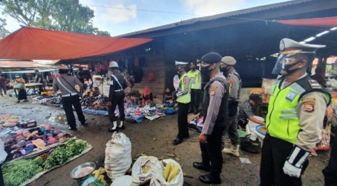 Tim Enol Polres Bengkulu Selatan Bersama TNI dan Satpol PP Sosialisasi AKB