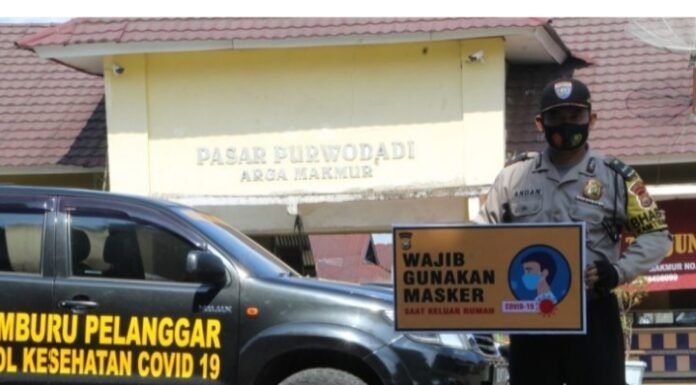 Sat Binmas Bersama Gugus Penanganan Covid-19 BU Gelar Patroli Gabungan