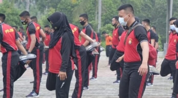 Rutin Polda Bengkulu Laksanakan Senam Bersama Tingkatkan Imunitas