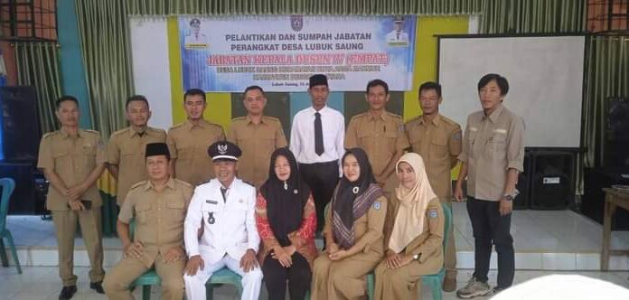 Kades Lubuk Saung Lantik Joni Sebagai Kadun IV Yang Baru