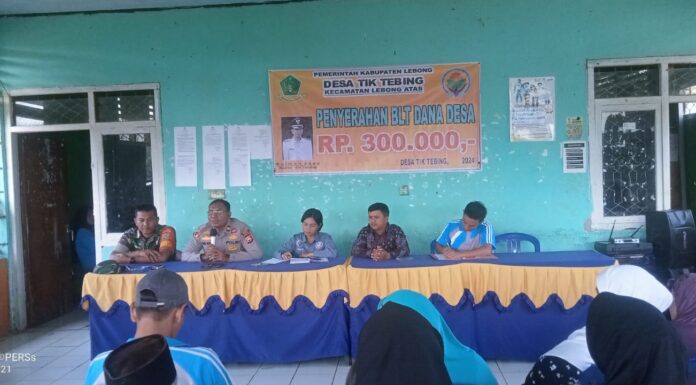 Pemdes Tik Tebing Salurkan BLT Tahap II Tahun Anggaran 2024