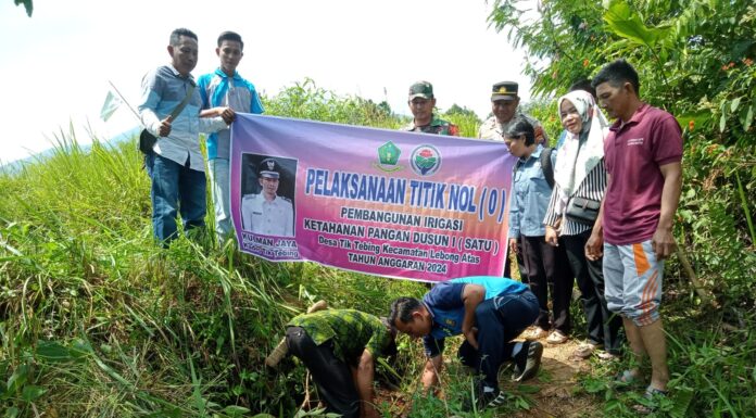 Pemerintah Desa Tik Tebing Titik Nol Irigasi Kegiatan Ketahanan Pangan Tahun 2024