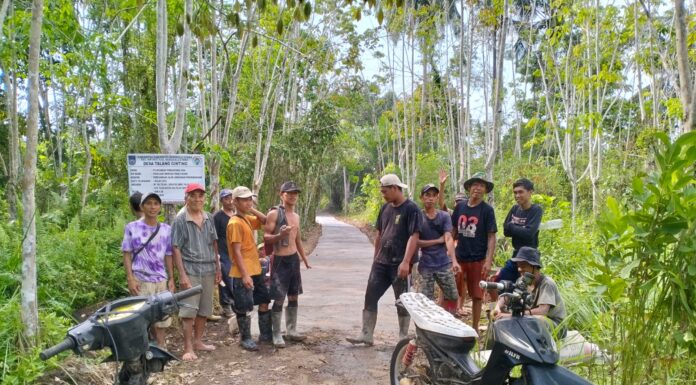 PEMDES Talang Ginting Laksanakan Kegiatan Rehab Jalan Rabat Beton Anggaran Tahun 2024