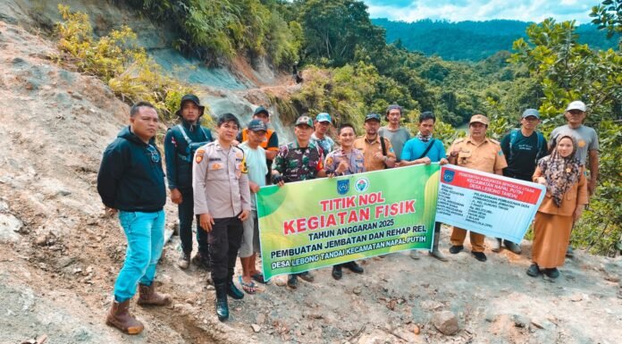 Pemdes Lebong Tandai Titik Nol Pembangunan Pembuatan Jembatan Gunung Tinggi dan Rehab Rel Molek