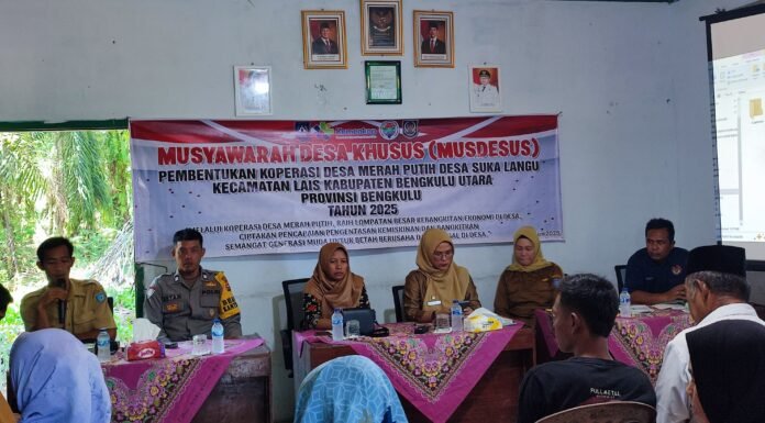 Musdesus Pembentukan Koperasi Desa Merah Putih Desa Suka langu