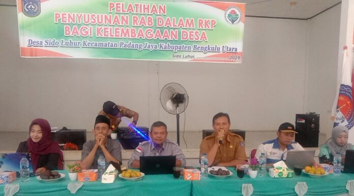 Pemdes Sido Luhur Menggelar Pelatihan Penyusunan RAB Dalam RKP Bagi Kelembagaan Desa