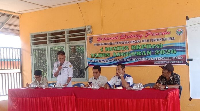 Pemdes Lubuk Gedang Bersama BDP Gelar Musyawarah Desa RKPdes Tahun Anggaran 2026