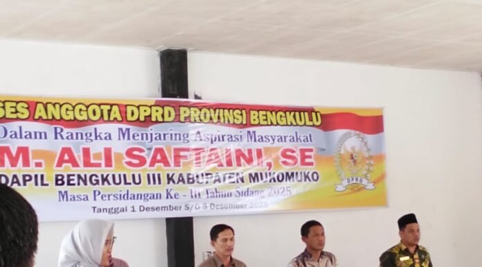 M. Ali Saftaini Mengemban Amanah Rakyat Anggota DPRD Provinsi Bengkulu, Reses Perdana Yang Memukau Di Kecamatan XIV Koto