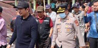 Kebakaran Hanguskan 17 Los Pasar Sidomukti Kapolres dan Bupati Arie Septia Adinata Turun Langsung Kelokasi