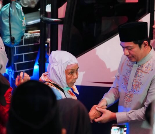 Bupati BU Arie Septia Adinata. SE., M.Ap.Sambut Kepulangan Jemaah Haji 2026