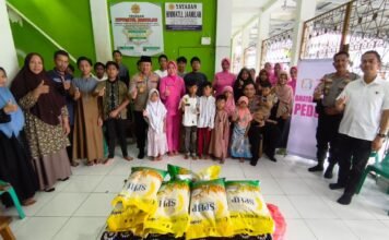 Sambut Hari Bhayangkara ke-80, Polres Bengkulu Utara Salurkan Bansos Sembako ke Panti Asuhan