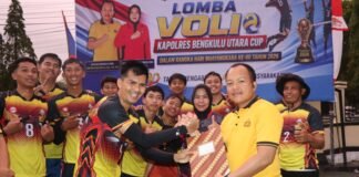 Sukses Digelar, Polsek Padang Jaya Sabet Juara I Turnamen Voli Kapolres Bengkulu Utara Cup 2026
