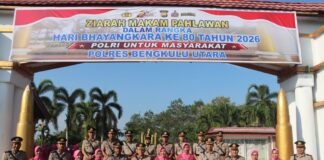 Peringati Hari Bhayangkara ke-80, Polres Bengkulu Utara Gelar Ziarah dan Tabur Bunga di TMP Ratu Samban