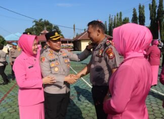 Kapolres Bengkulu Utara Pimpin Upacara Kenaikan Pangkat, Tekankan Profesionalisme dan Integritas