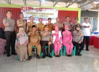 Dalam Rangka Memperingati Hari Bayangkara KE-80, Polres BU Gelar Bakti Kesehatan Di Desa Marga Sakti
