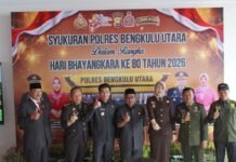 Bupati Bersama Polres Bengkulu Utara Khidmat Gelar Upacara dan Syukuran Hari Bhayangkara ke-80