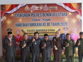 Bupati Bersama Polres Bengkulu Utara Khidmat Gelar Upacara dan Syukuran Hari Bhayangkara ke-80
