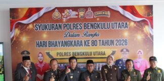 Bupati Bersama Polres Bengkulu Utara Khidmat Gelar Upacara dan Syukuran Hari Bhayangkara ke-80