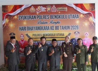 Bupati Bersama Polres Bengkulu Utara Khidmat Gelar Upacara dan Syukuran Hari Bhayangkara ke-80