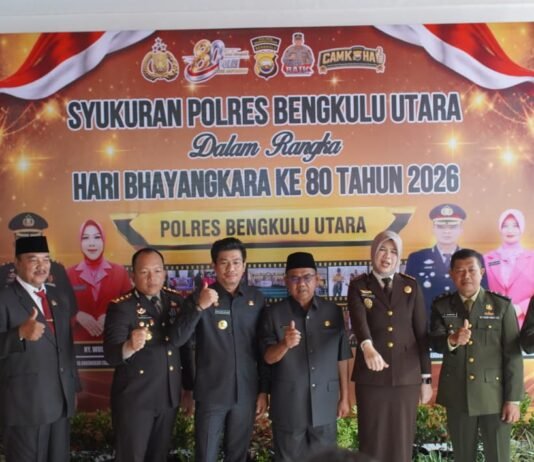 Bupati Bersama Polres Bengkulu Utara Khidmat Gelar Upacara dan Syukuran Hari Bhayangkara ke-80