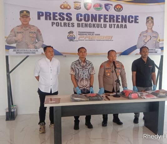 Polres Bengkulu Utara Ungkap Kasus Penganiayaan Senjata Tajam di Alun-Alun Malim Paduko