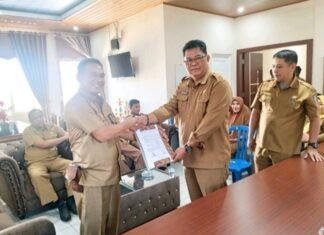 Serah Terima Jabatan Kepala dinas Perkebunan Bengkulu Utara Madeslianto, MS, S.Sos., M.A.P