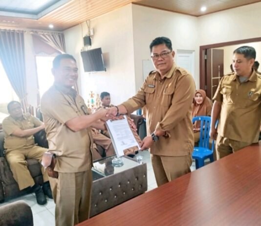 Serah Terima Jabatan Kepala dinas Perkebunan Bengkulu Utara Madeslianto, MS, S.Sos., M.A.P