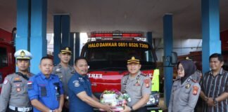 Kapolres Bengkulu Utara Kunjungi Pos Damkar, Perkuat Sinergi Cegah Karhutla