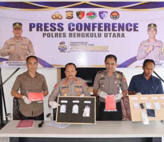 Polres Bengkulu Utara Berhasil Ungkap 7 Kasus Narkoba, 7 Tersangka dan 10,59 Gram Sabu Diamankan