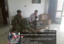 Jaga Keamanan dan Cegah Karhutla Koramil 423-04/Putri Hijau Jalin Komsos Bersama Warga Desa Kota Bani