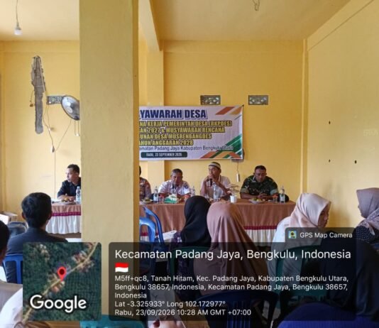 Koramil 423-03/Lais Hadiri Penetapan RKPDes 2027 dan Musrenbangdes 2028 Desa Tanah Hitam