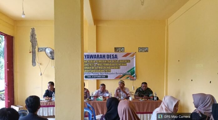 Koramil 423-03/Lais Hadiri Penetapan RKPDes 2027 dan Musrenbangdes 2028 Desa Tanah Hitam
