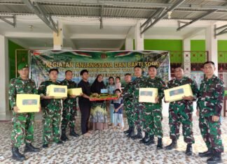 Dalam Rangka HUT TNI KE-81, KODIM 0423/BU Gelar Anjangsana Dan Bakti Sosial Ke Panti Asuhan Amanah