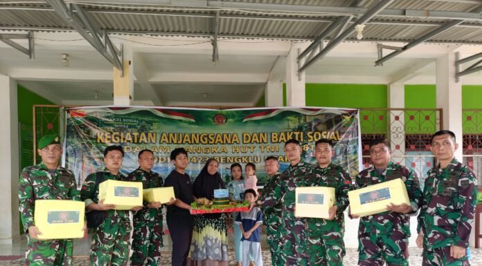 Dalam Rangka HUT TNI KE-81, KODIM 0423/BU Gelar Anjangsana Dan Bakti Sosial Ke Panti Asuhan Amanah