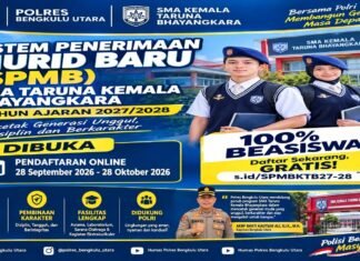 Polres Bengkulu Utara Dorong Putra-Putri Daerah Raih Beasiswa Penuh di SMA Kemala Taruna Bhayangkara TA 2027/2028