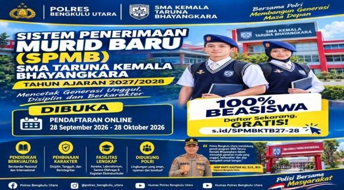 Polres Bengkulu Utara Dorong Putra-Putri Daerah Raih Beasiswa Penuh di SMA Kemala Taruna Bhayangkara TA 2027/2028
